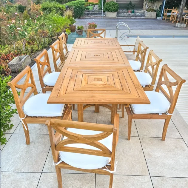 table de jardin extensible 10 personnes