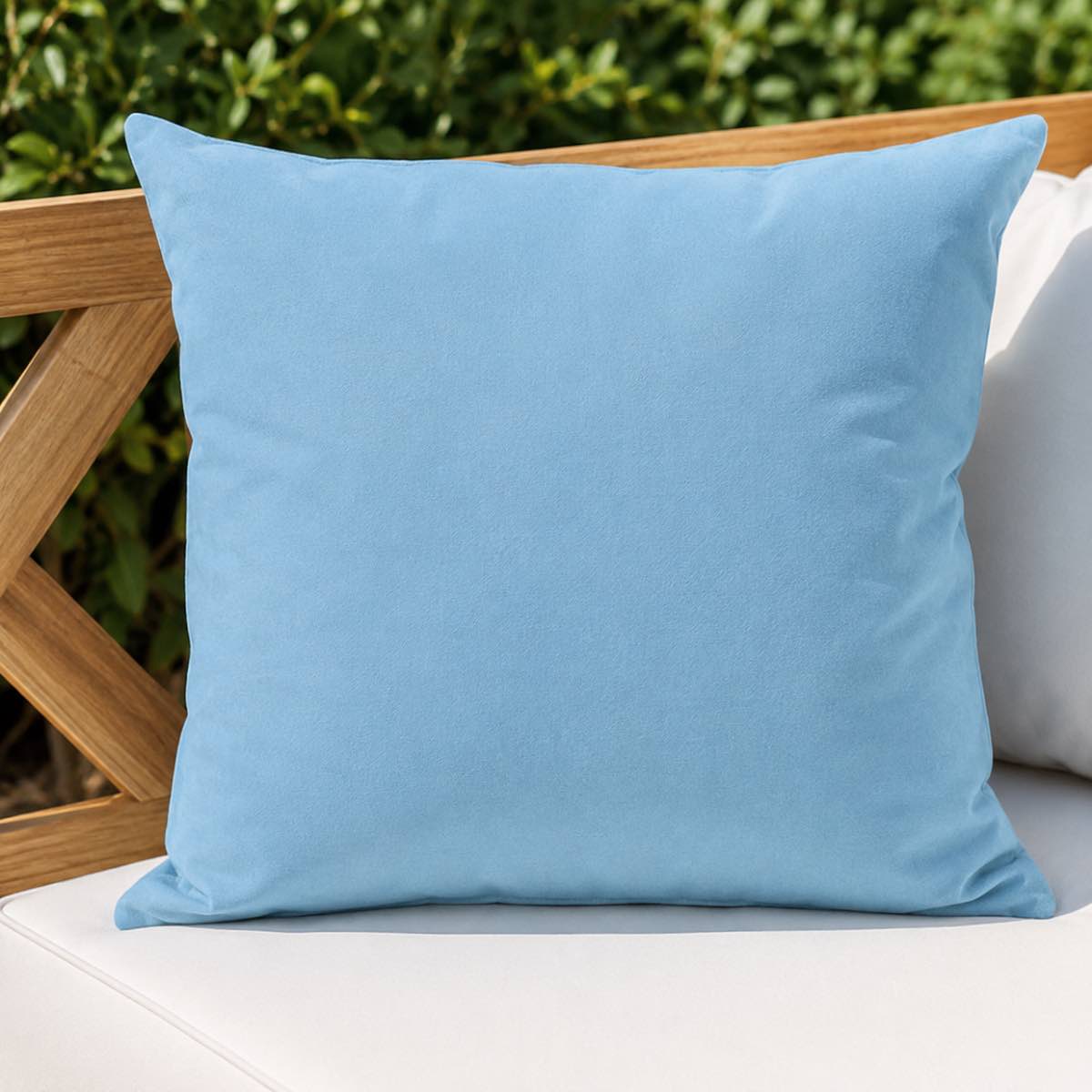 coussin imperméable extérieur bleu clair