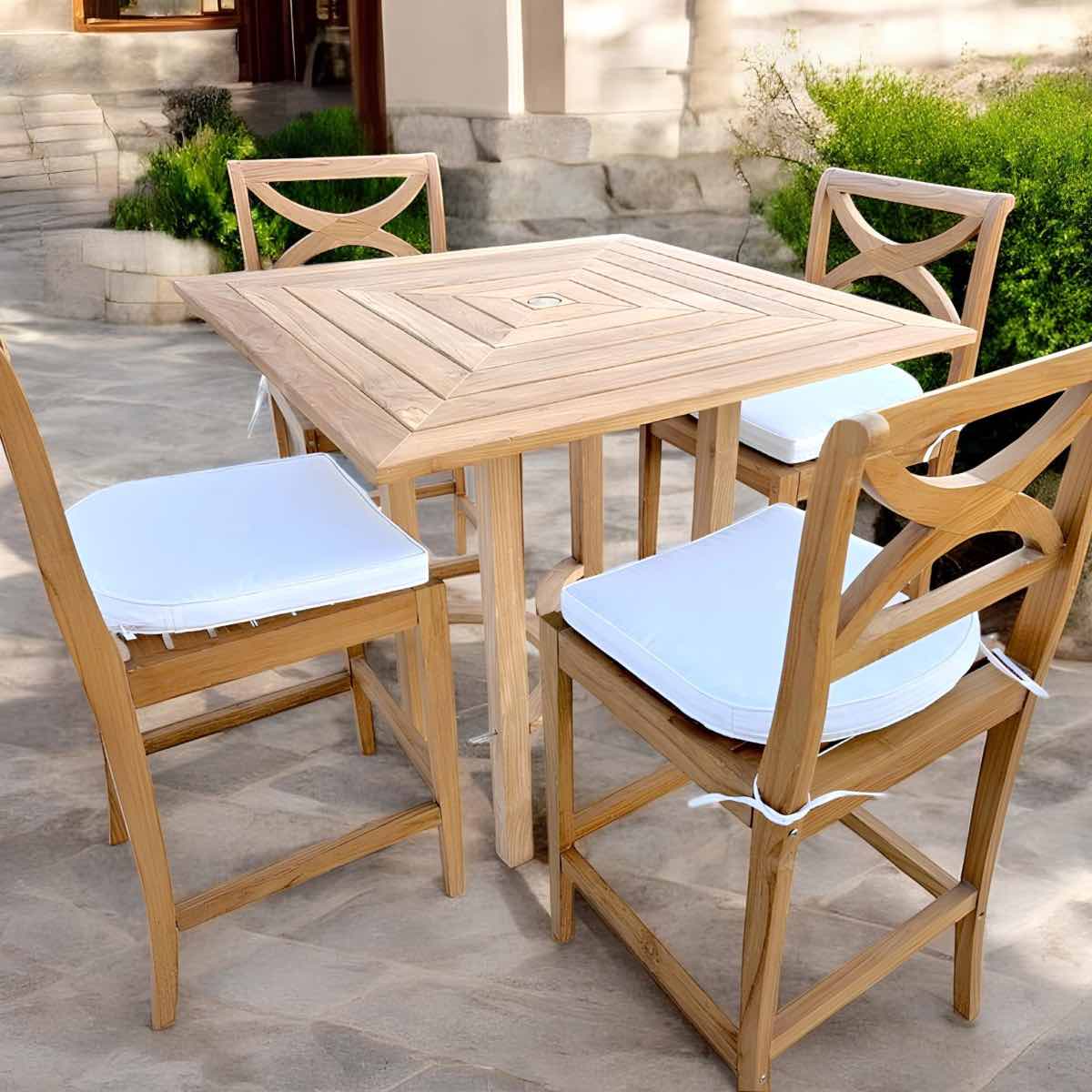 table haute mange debout en bois