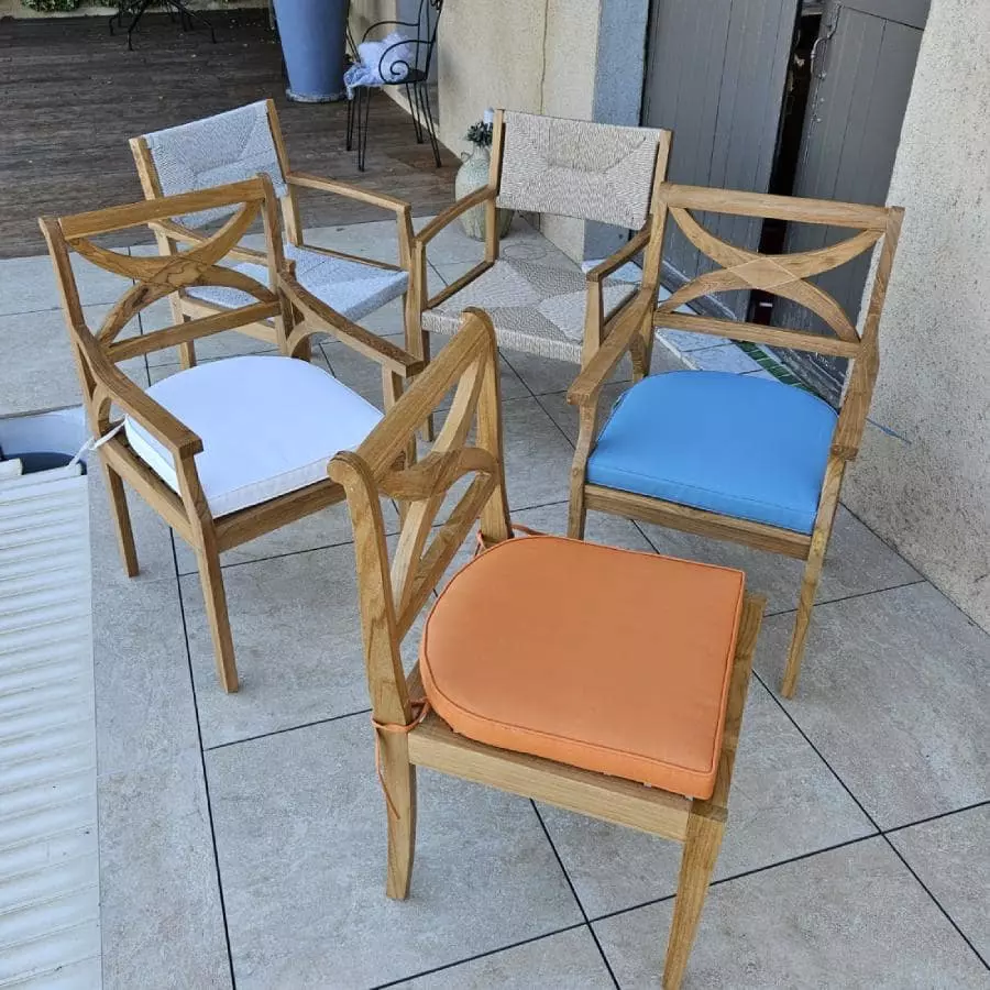 chaises de jardin en teck