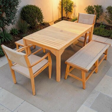 petit salon de jardin en teck