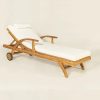 bain de soleil chaise longue bois de teck