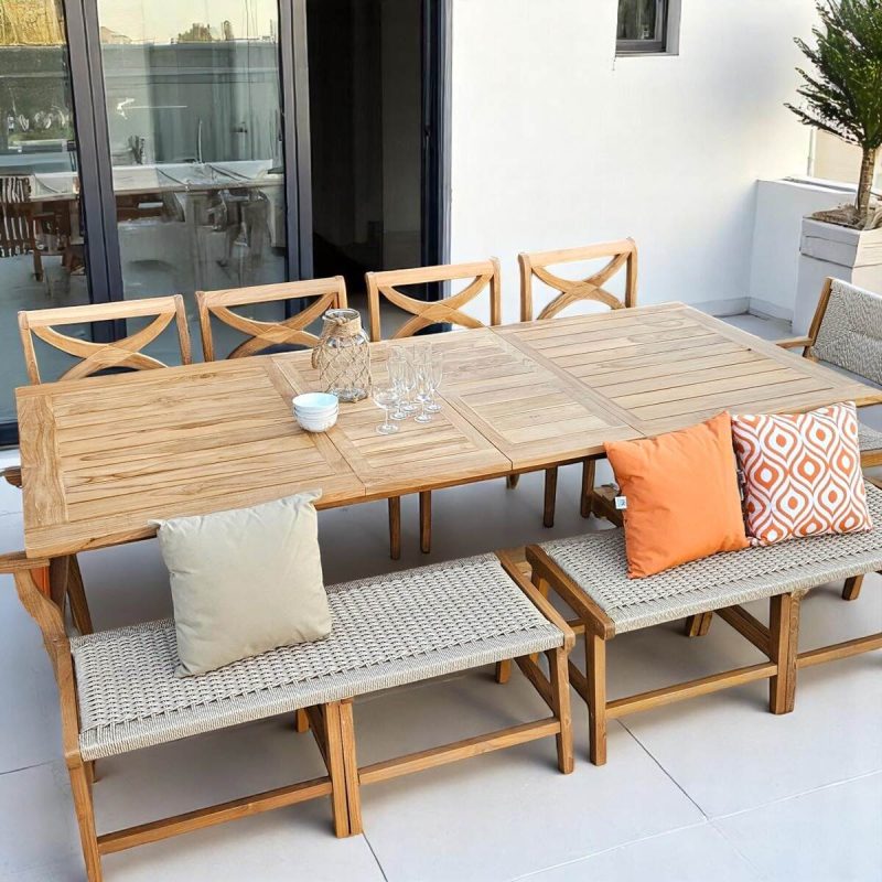 ensemble table de jardin 10 personnes extensible