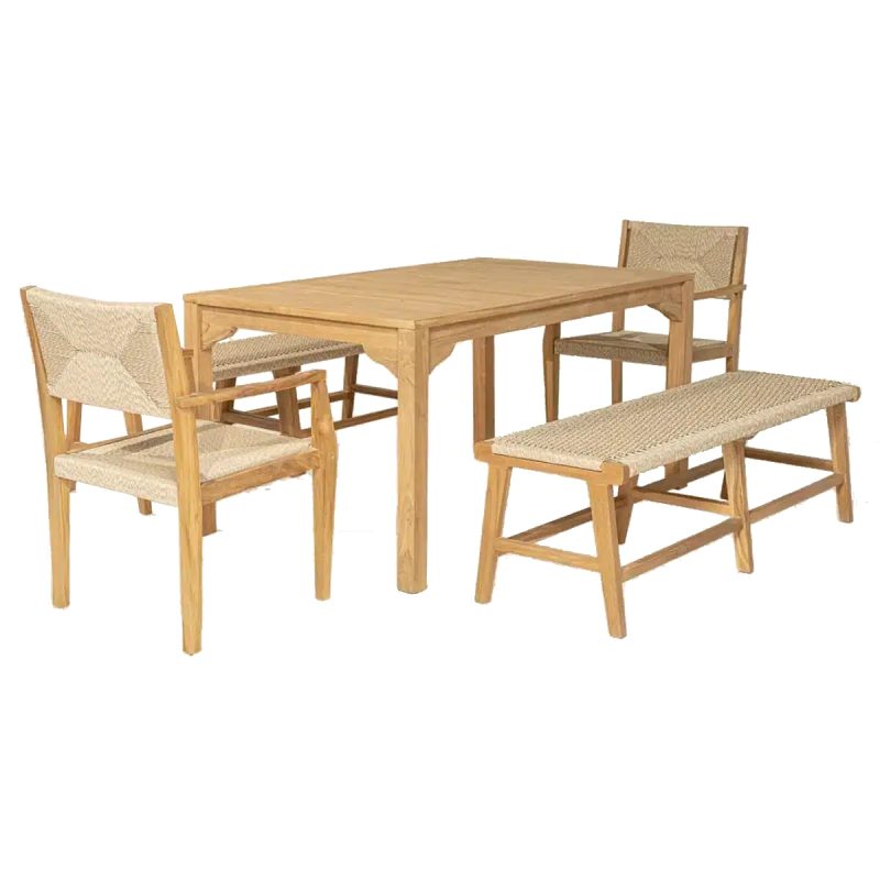 table de jardin en teck 6 personnes