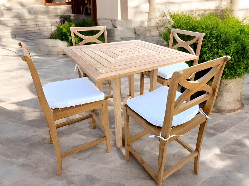 table haute mange debout en bois