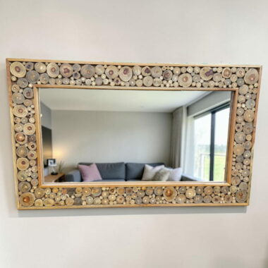 miroir en bois 120