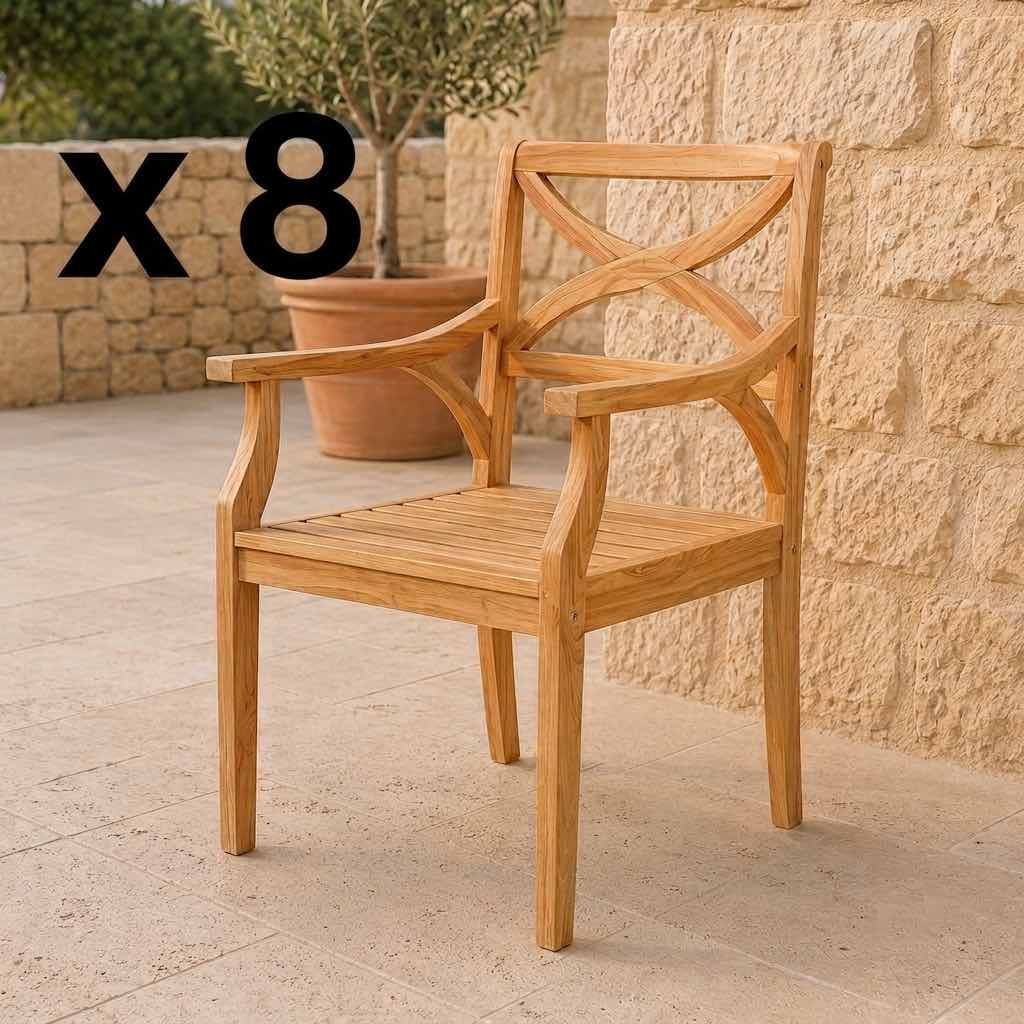 chaises de jardin en teck design