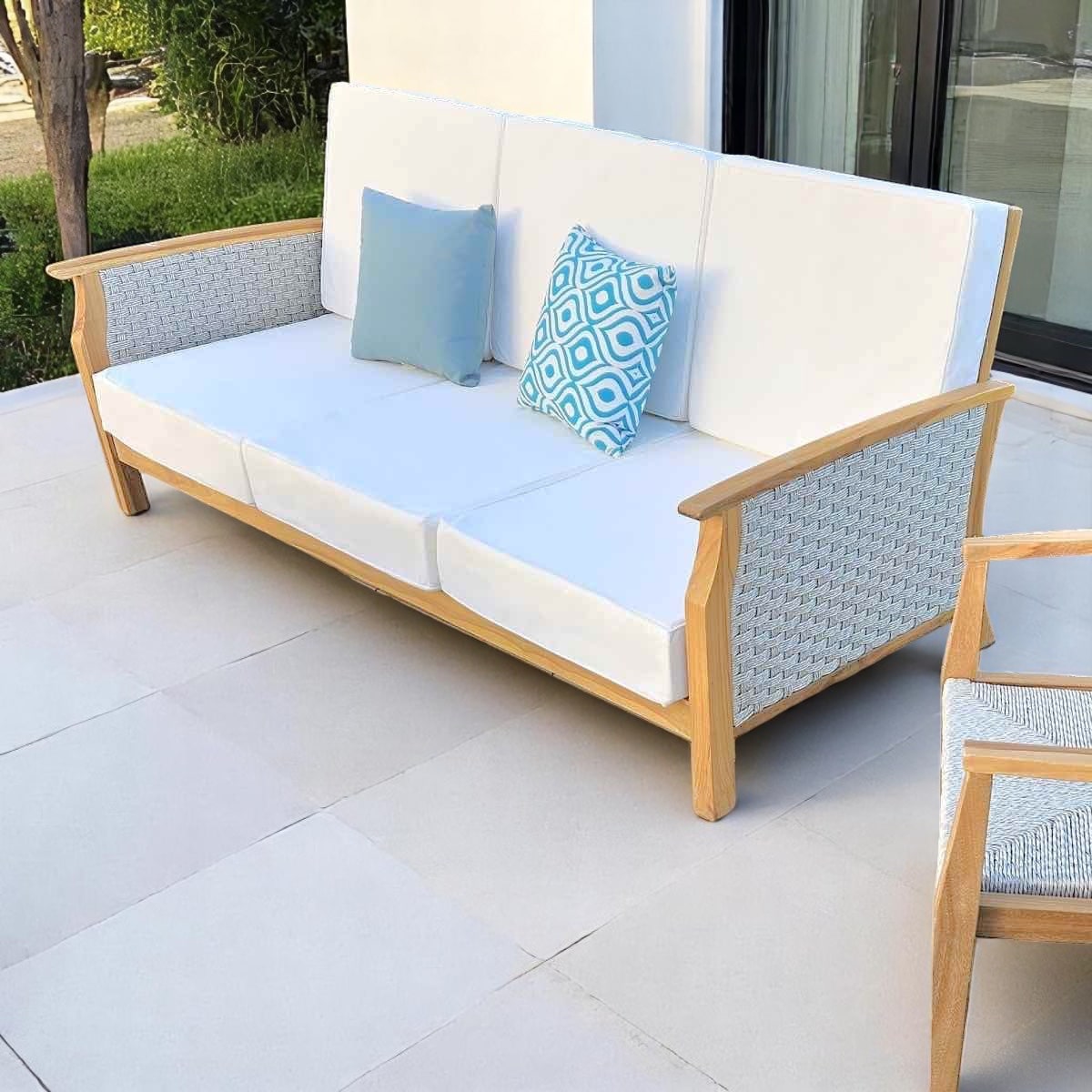 salon de jardin bas canape banquette exterieur